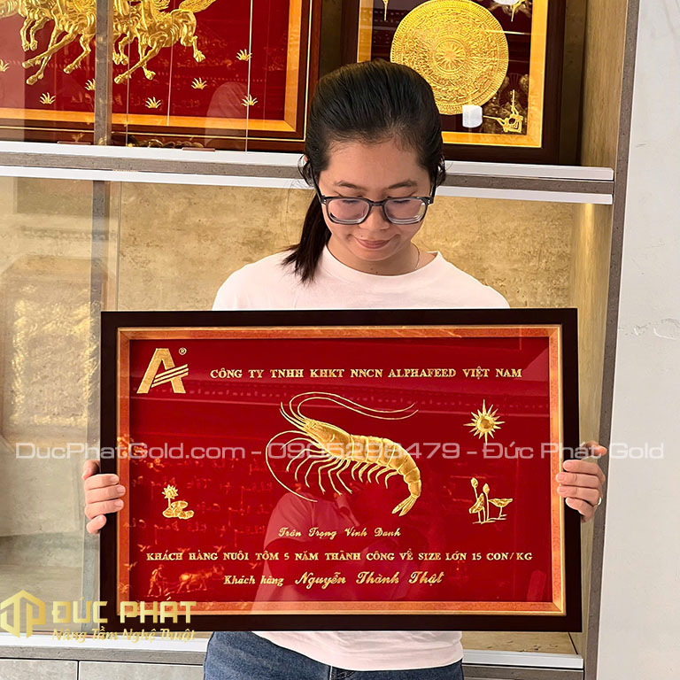 tranh dát vàng thiết kế riêng